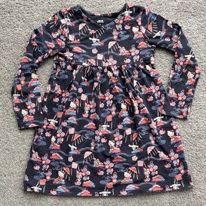 Tea Collection x Hello Kitty wrap-style long-sleeved cotton dress